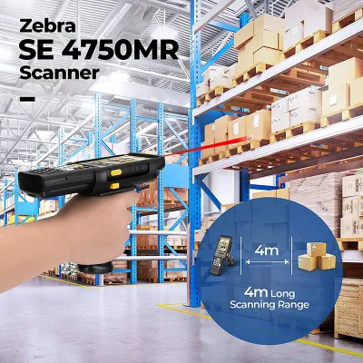 Android Long Range Barcode Scanner IP67 Rugged, WiFi, Bluetooth 4G Mobile Android Handheld Scanner
